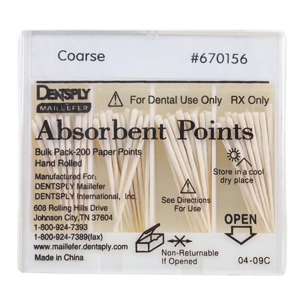 Absorbent Points Coarse 200/Bx