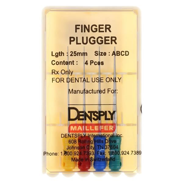 Finger Plugger 25 mm A-D Assorted Conical 4/Bx