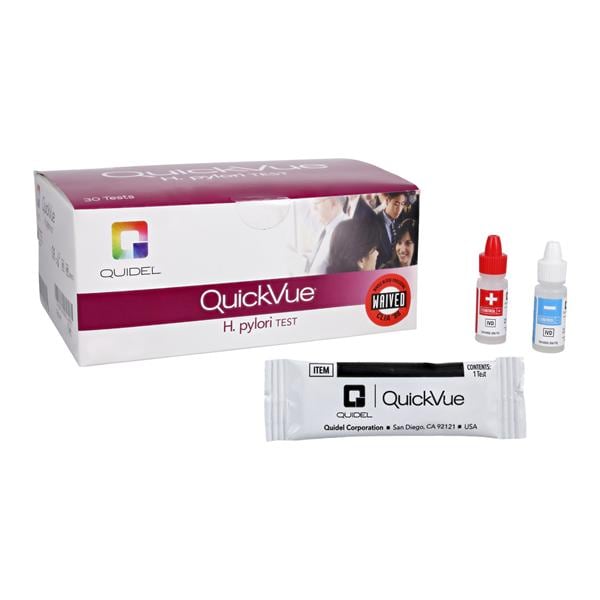 QuickVue gII H.Pylori IgG Test Kit CLIA Waived 30/Bx, 10 BX/CA