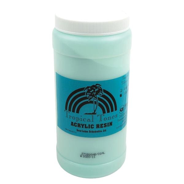 Tropical Tones Orthodontic Resin Acrylic Polymer Tidewater Teal 1Lb/Ea