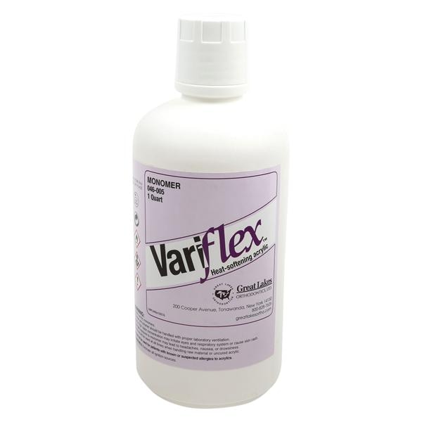 Variflex Denture Resin Acrylic Polymer Heat Cure Clear 32oz/Bt