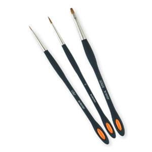 lay:art style Ceramist Brush Natural Bristle Set Stain/Glaze 3/Pk