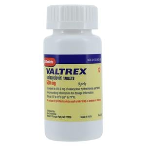 Valtrex Tablets 500mg Bottle 30/Bottle Each