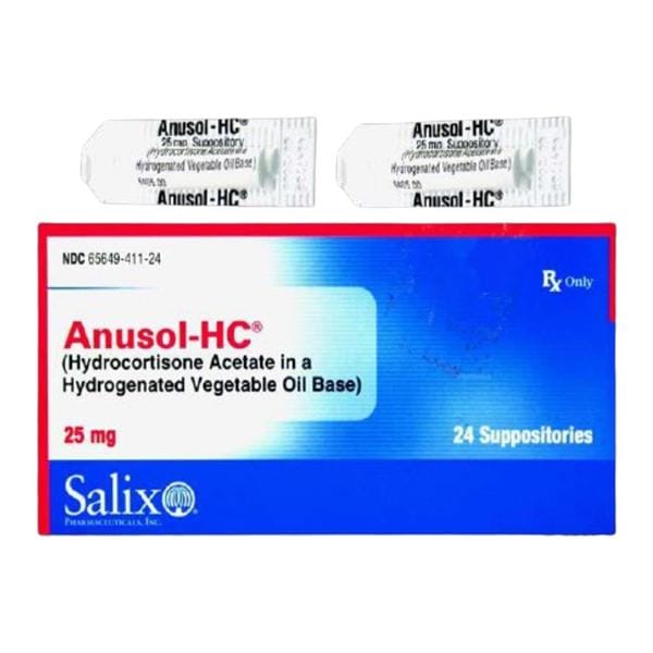 Anusol HC Rectal Suppository 25mg Unit Dose 24/Package