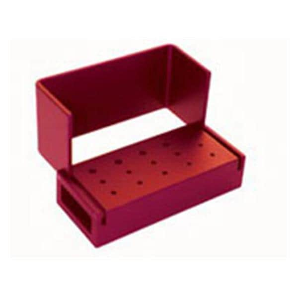 Bur Block Aluminum 15 Hole Red Swivel Top Ea