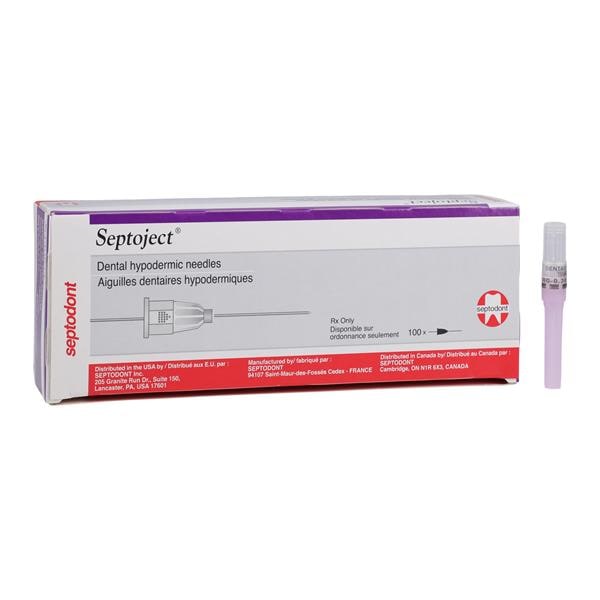 Septoject Needle Plastic Hub 30 Gauge X-Short Purple 100/Bx