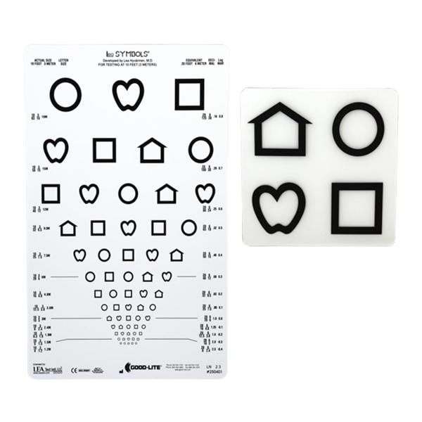 Illiterate Chart Set Vision Testing 10' Testing Distance Ea