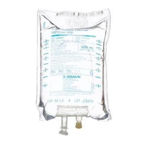 IV Injection Solution Sodium Chloride 0.9% 500mL Plastic Container 24/Ca