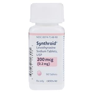 Synthroid Tablets 200mcg Bottle 90/Bottle Each