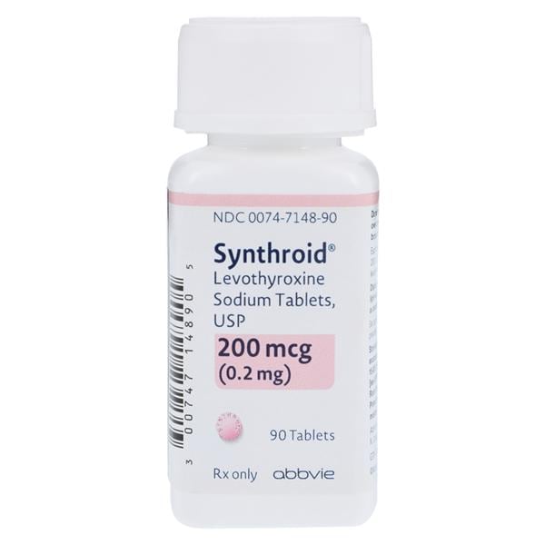 Synthroid Tablets 200mcg Bottle 90/Bottle Each