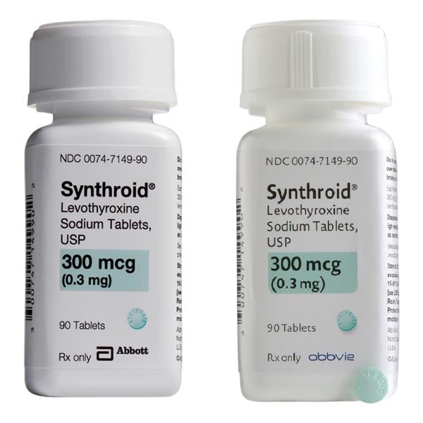 Synthroid Tablets 300mcg Bottle 90/Bottle Each