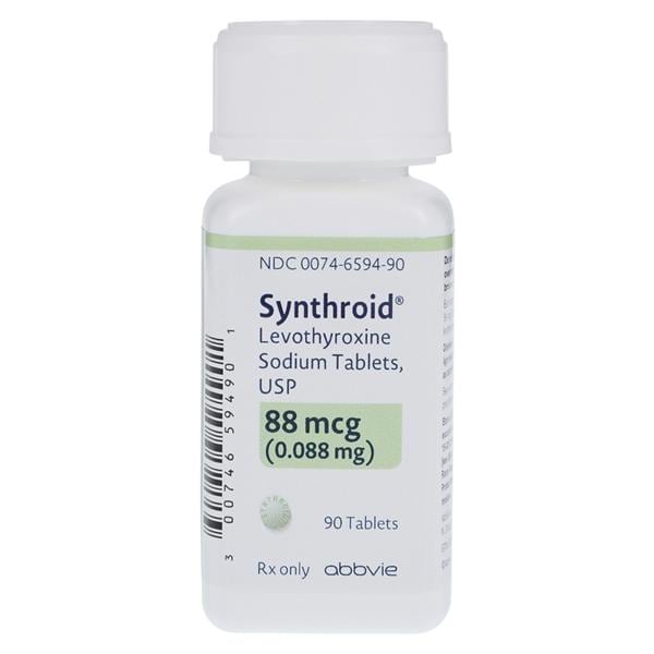 Synthroid Tablets 88mcg Bottle 90/Bottle Each