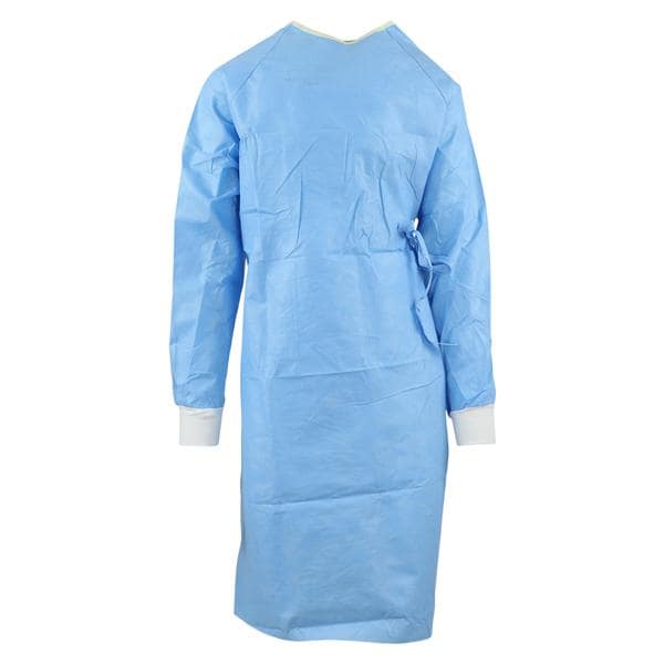 Ultra Non Reinforced Surgical Gown AAMI Lvl 3 SMS Fbrc Stndrd / XL Bl/Ylw 30/Ca