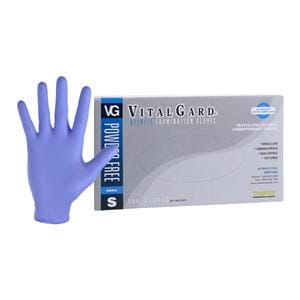 VitalGard Nitrile Exam Gloves Small Blue Non-Sterile