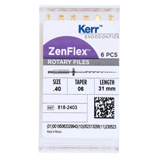 ZenFlex Shaping File 31 mm Size 40 Nickel Titanium .06 6/Pk