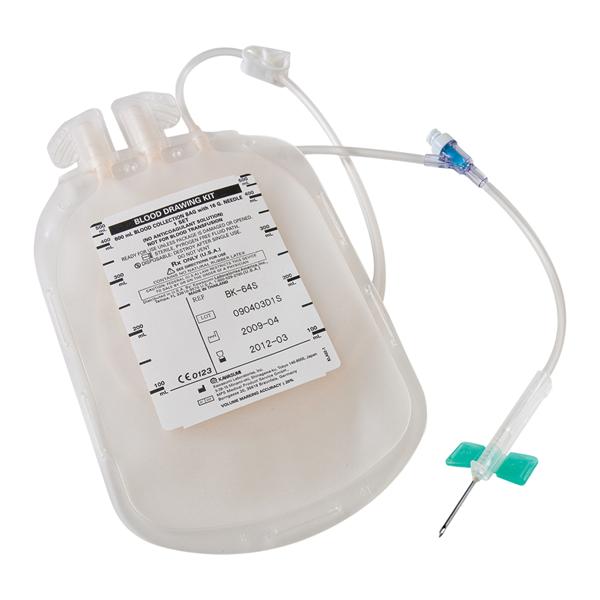 K-Shield Advantage Blood Bag 16gx 48" Tubing Winged Safety 25/Bx, 2 BX/CA