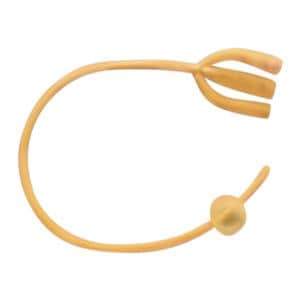 Gold 3-Way Foley Catheter Straight Tip Silicone Coated 16Fr 3cc