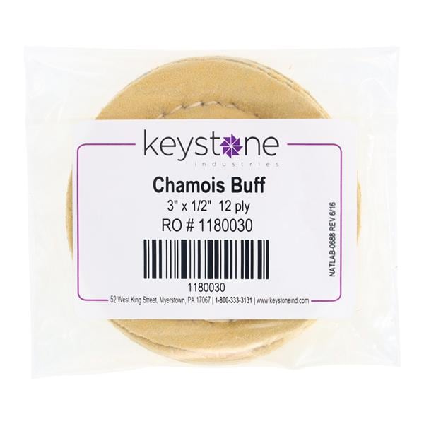 Chamois Buffs Leather Center 3" x 12 Ply Ea