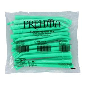 Surgical Aspirator Tip Green 0.25 in 25/Pk