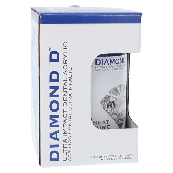 Diamond D Denture Resin Ultra Impact Acrylic Heat Cure Light 1Lb/Ea