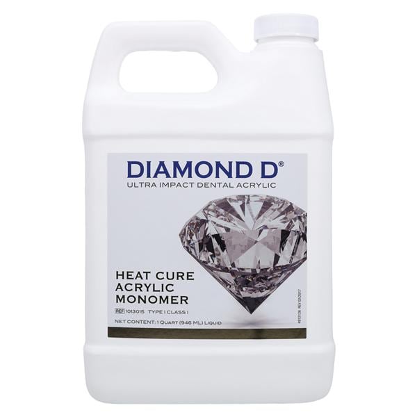 Diamond D Denture Resin Ultra Impact Acrylic Monomer Heat Cure 1Qt