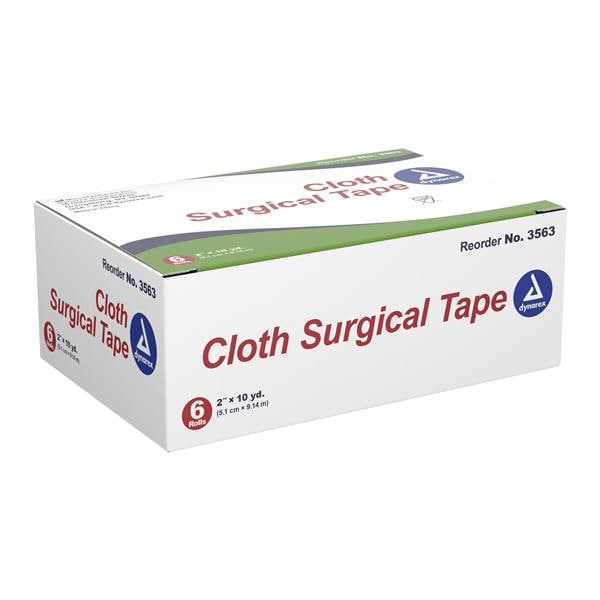 Surgical Tape Cloth 2"x10yd White Non-Sterile 12x6/Ca