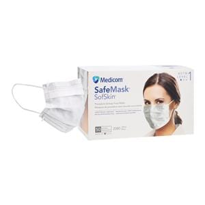 SafeMask Sofskin Mask ASTM Level 1 White 50/Bx