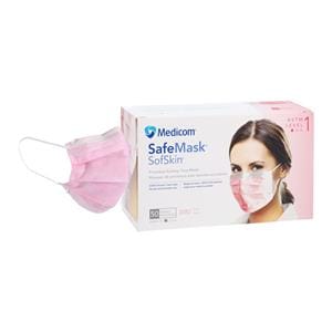 SafeMask Sofskin Mask ASTM Level 1 Pink 50/Bx