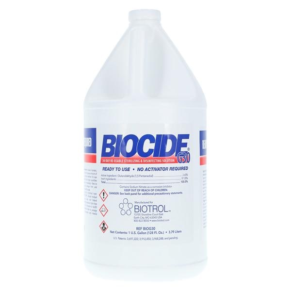 Biocide G30 Sterilant Disinfectant 2.65% Acidic Glutaraldehyde 1 Gallon Ea