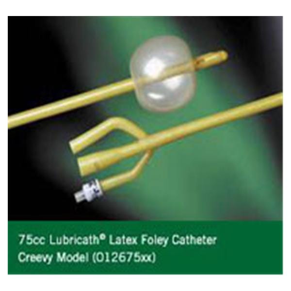 Lubricath Catheter Foley 24Fr 75cc Medium Round Tip 3-Way 12/Ca