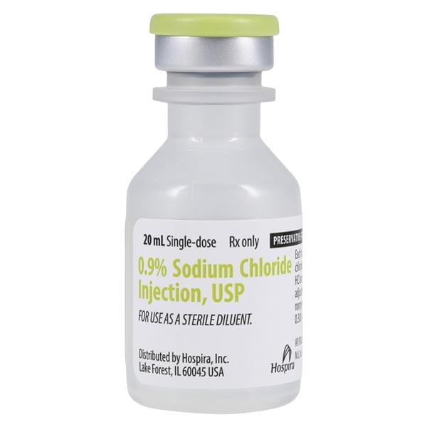 Sodium Chloride Injection 0.9% SDV 20mL Each