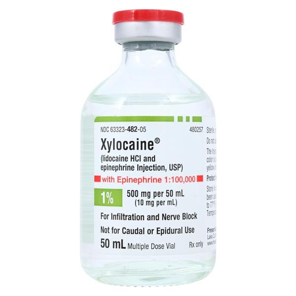 Xylocaine w/Epinephrine Injection 1% 1:100,000 MDV 50mL/Vl