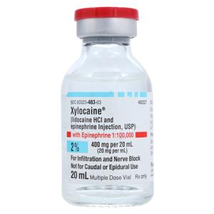 Xylocaine w/Epinephrine Injection 2% 1:100,000 MDV 20mL/Vl