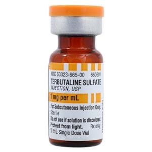 Terbutaline Sulfate Injection 1mg/mL SDV 1mL/Vl