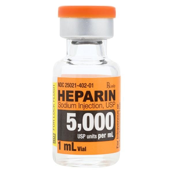 Heparin Sodium Injection 5,000U/mL Vial 1mL Each