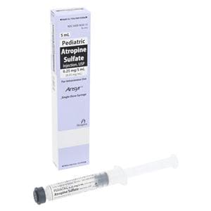 Atropine Sulfate Injection 0.05mg/mL Pediatric Ansyr Syringe 5mL 5mL, 10 EA/CA