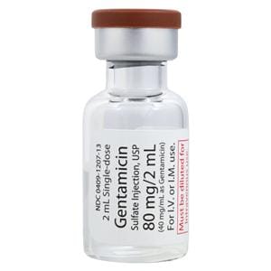 Gentamicin Sulfate Injection 40mg/mL SDV 2mL/Vl