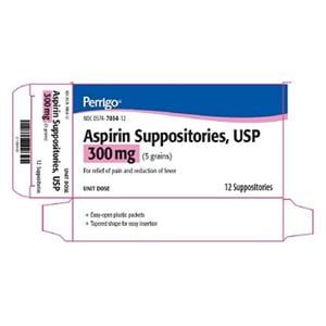 Aspirin NSAID Suppository 300mg 12/Package