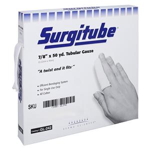 Surgitube Gauze Bandage Cotton .88"x50yd White Non-Sterile Rl