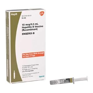 Engerix-B Hepatitis B Pediatric Injectable 10mcg PFS 0.5mL 10/Pk