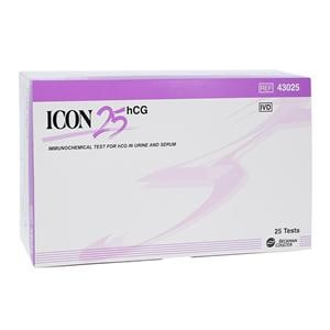 Icon 25 hCG Test Cassette CLIA Wvd f/ Urn/ Mod f/ Srm 25/Bx, 4 BX/CA