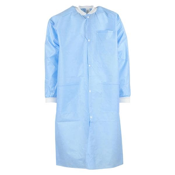 ValuMax Extra-Safe Protective Lab Coat 3 Layer SMS X-Large Medical Blue 10/Pk, 5 PK/CA