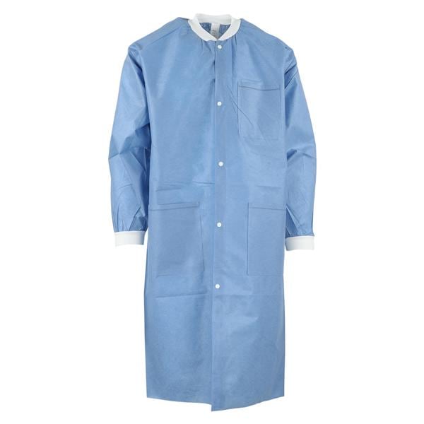 ValuMax Extra-Safe Protective Lab Coat 3 Layer SMS Medium Ceil Blue 10/Pk, 10 PK/CA