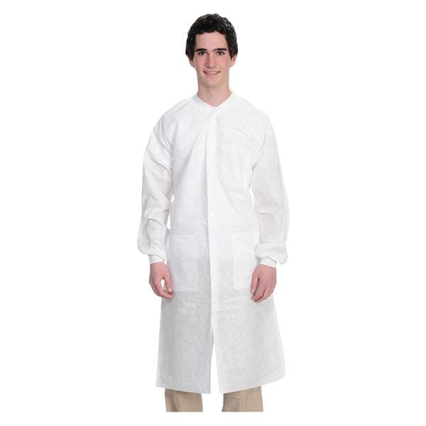 Extra Safe Lab Coat 3 Layer SMS X-Small White 10/Pk