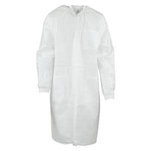 ValuMax Extra-Safe Protective Lab Coat 3 Layer SMS Small White 10/Pk, 10 PK/CA