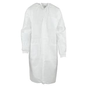 ValuMax Extra-Safe Protective Lab Coat 3 Layer SMS 2X Large White 10/Pk, 10 PK/CA