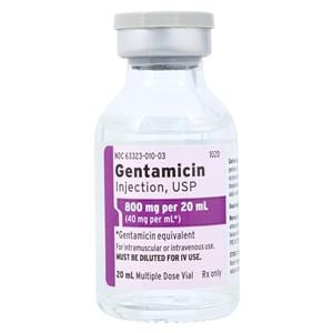 Gentamicin Sulfate Injection 40mg/mL Adult MDV 20mL/Vl