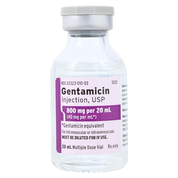 Gentamicin Sulfate Injection 40mg/mL Adult MDV 20mL/Vl