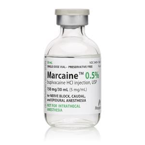 Marcaine Injection 0.5% Preservative Free SDV 30mL Each