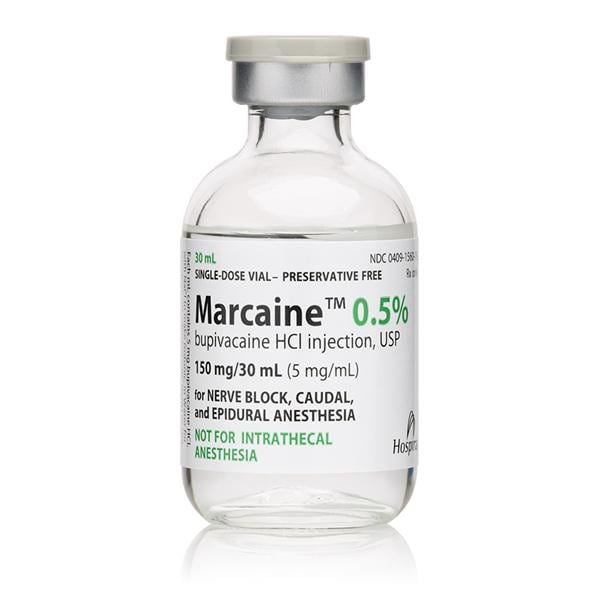 Marcaine Injection 0.5% Preservative Free SDV 30mL Each